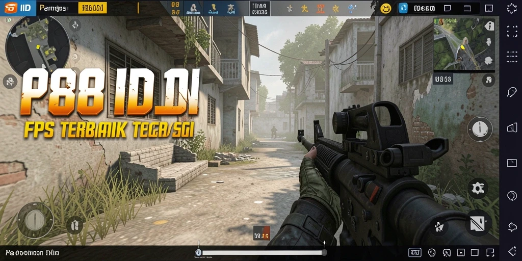 Tangkapan layar gameplay 88ID menunjukkan pertempuran FPS yang mendebarkan.