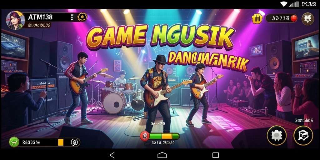 Screenshot gameplay menunjukkan pengalaman musik yang seru di ATM138.