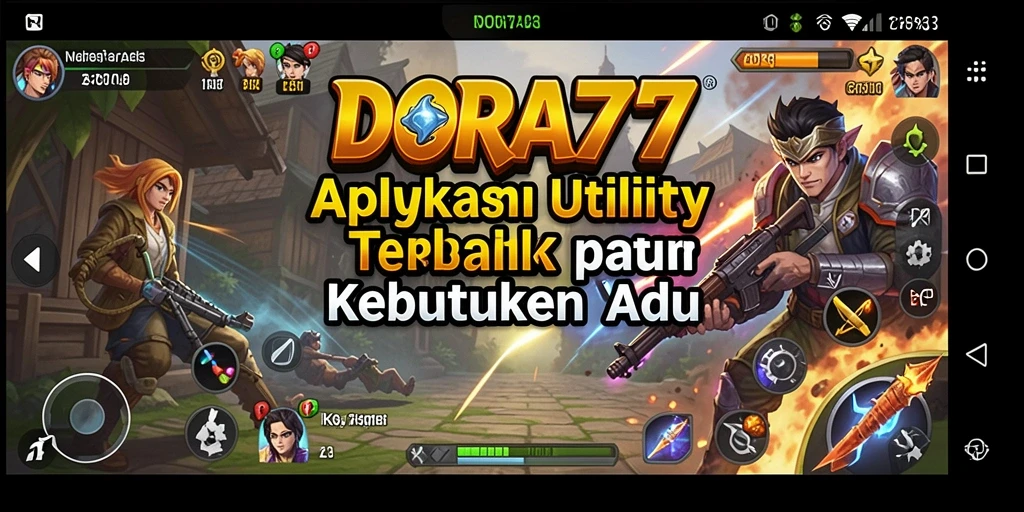 Tampilan antarmuka DORA77 yang sederhana dan informatif.
