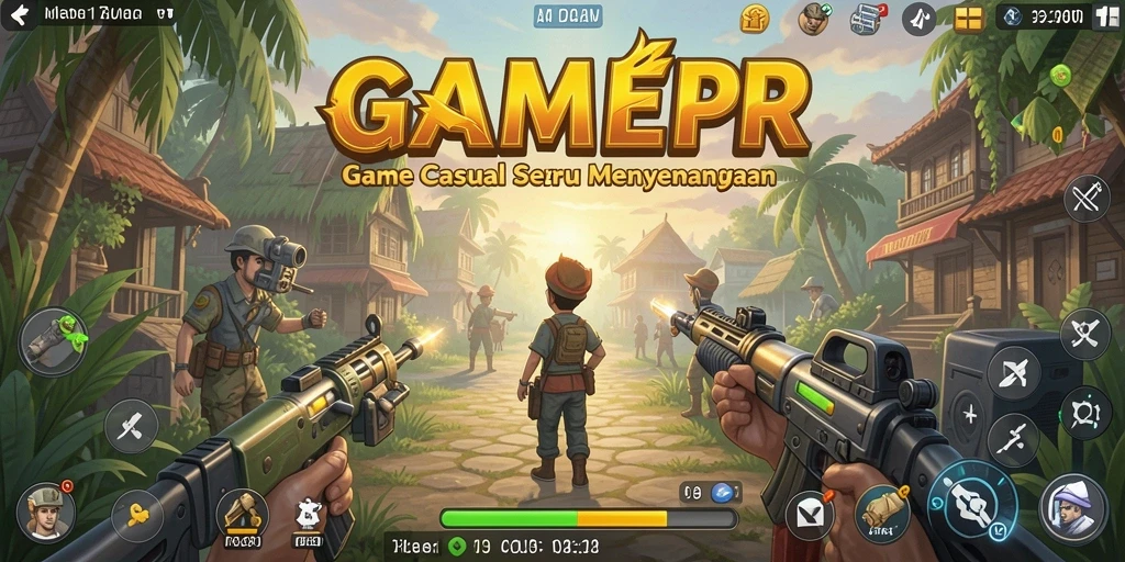 Tampilan gameplay GAMERP yang seru dan interaktif.