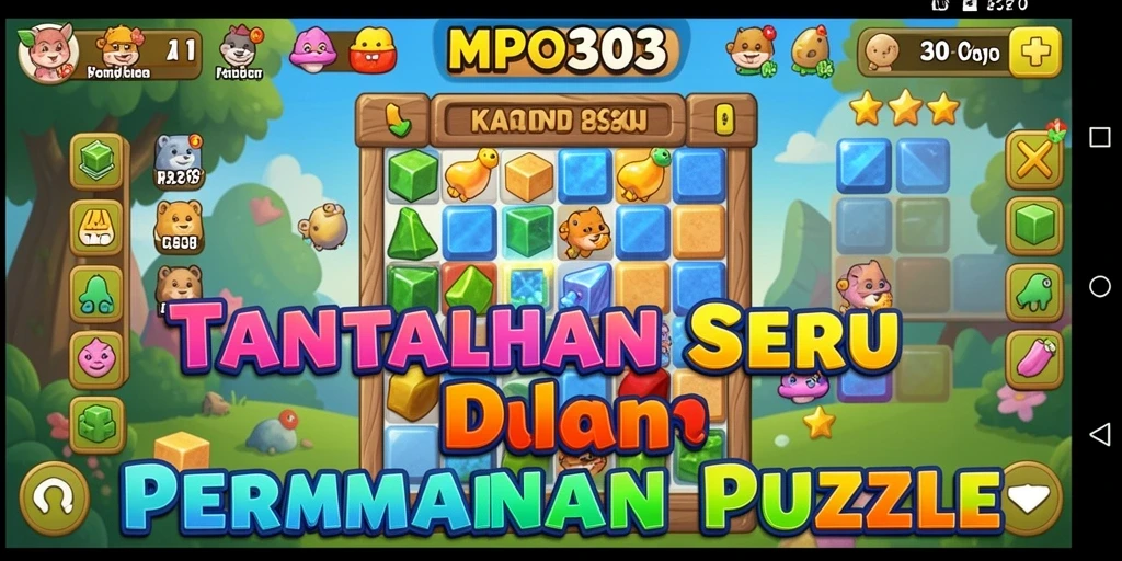 Screenshot MPO303 menampilkan gameplay seru dalam mode Puzzle.